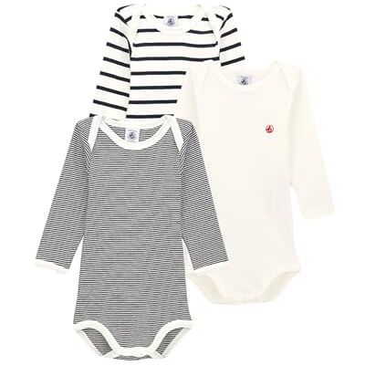 Petit Bateau , Camiseta Unisex bebé (Pack de 3), Variante 1, 3 años Petit Bateau , Camiseta Unisex bebé (Pack de 3), Variante 1, 3 años