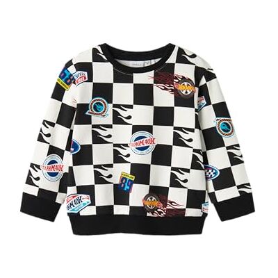 NAME IT Sudadera para niño de Corte Regular, Negro, 92 NAME IT Sudadera para niño de Corte Regular, Negro, 92
