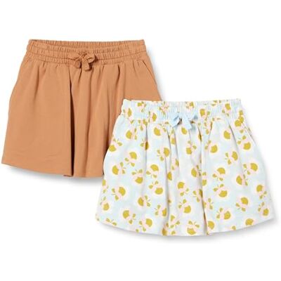 Amazon Essentials Niñas Falda pantalón con bolsillo de parche, Paquete de 2, Caramelo Claro/Flor Gráfica, 5 años Amazon Essentials Niñas Falda pantalón con bolsillo de parche, Paquete de 2, Caramelo Claro/Flor Gráfica, 5 años