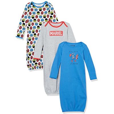 Amazon Essentials Disney Marvel Star Wars Camisones Bebé Niño, Pack de 3, Marvel Friends, 0-6 Meses Amazon Essentials Disney Marvel Star Wars Camisones Bebé Niño, Pack de 3, Marvel Friends, 0-6 Meses