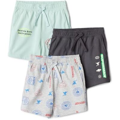 Amazon Essentials Warner Brothers Shorts Niños, Pack de 3, Símbolos de Superman, 8 años Amazon Essentials Warner Brothers Shorts Niños, Pack de 3, Símbolos de Superman, 8 años
