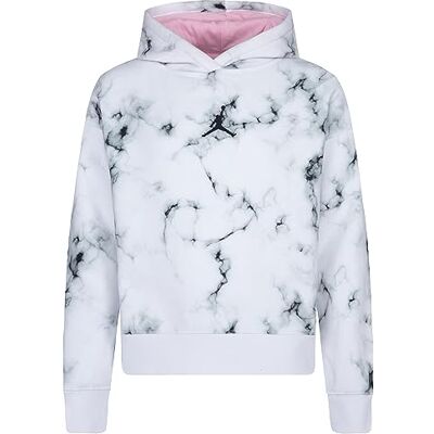 Nike Jordan Sudadera de Chica con Capucha Essentials Printed Blanco Código 45C593-001, Blanco/Negro/Rosa, 10-12 años Nike Jordan Sudadera de Chica con Capucha Essentials Printed Blanco Código 45C593-001, Blanco/Negro/Rosa, 10-12 años