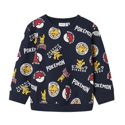NAME IT Nmmsilo Pokemon Nreg Sweat BRU Sky, Azul Marino, 116 NAME IT Nmmsilo Pokemon Nreg Sweat BRU Sky, Azul Marino, 116