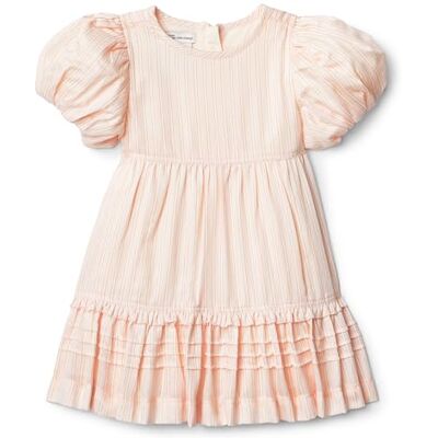 Amazon Essentials x Sofia Grainge Vestido con Mangas abullonadas Bebé Niña, Melocotón Raya Clásica, 18 Meses Amazon Essentials x Sofia Grainge Vestido con Mangas abullonadas Bebé Niña, Melocotón Raya Clásica, 18 Meses
