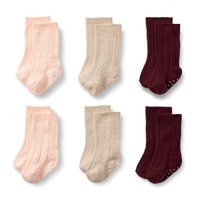 Amazon Essentials x Sofia Grainge Calcetines hasta la Rodilla de Punto Trenzado Unisex Niño, 6 Pares, Bronceado/Burdeos/Rosa, 4-5 años Amazon Essentials x Sofia Grainge Calcetines hasta la Rodilla de Punto Trenzado Unisex Niño, 6 Pares, Bronceado/Burdeos/Rosa, 4-5 años