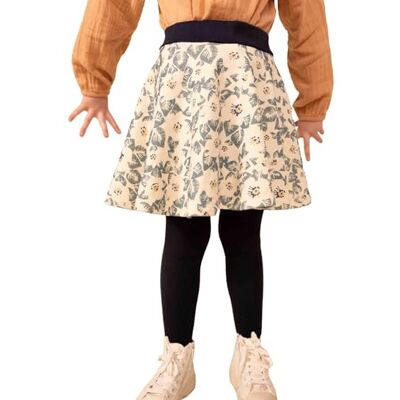 Petit Bateau Falda para Niñas, Blanco Avalanche/Multicolor, 6 años Petit Bateau Falda para Niñas, Blanco Avalanche/Multicolor, 6 años