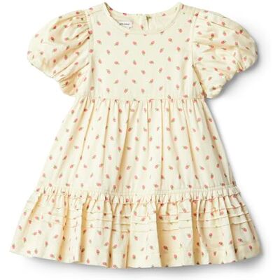 Amazon Essentials x Sofia Grainge Vestido con Mangas abullonadas Bebé Niña, Rosa Brillante Pequeño Fresas, 12 Meses Amazon Essentials x Sofia Grainge Vestido con Mangas abullonadas Bebé Niña, Rosa Brillante Pequeño Fresas, 12 Meses