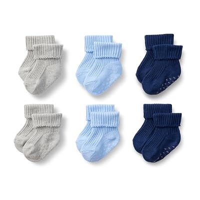 Amazon Essentials x Sofia Grainge Calcetines de Punto con Puños con Dobladillo Unisex Bebés, 6 Pares, Azul Claro/Azul Marino/Gris Mezcla, 12-24 meses Amazon Essentials x Sofia Grainge Calcetines de Punto con Puños con Dobladillo Unisex Bebés, 6 Pares, Azul Claro/Azul Marino/Gris Mezcla, 12-24 meses