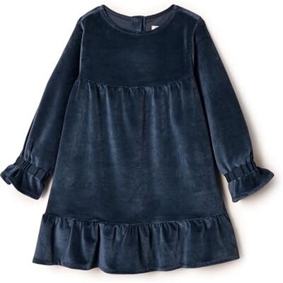 Amazon Essentials Vestido Unisex con cordón de Terciopelo para niños, Azul Marino, 12 Meses Amazon Essentials Vestido Unisex con cordón de Terciopelo para niños, Azul Marino, 12 Meses