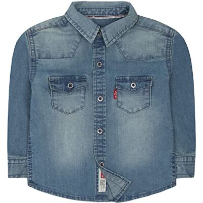 Levi's Lvb Barstow Western Shirt, Top Tejido Niños, Turquesa (Vintage Stone), 18 meses Levi's Lvb Barstow Western Shirt, Top Tejido Niños, Turquesa (Vintage Stone), 18 meses