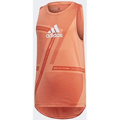 Adidas Jg TR BR SL tee Camiseta Sin Mangas, Niñas, Semcor/Ambglo/Blanco, 110 (4/5 Años) Adidas Jg TR BR SL tee Camiseta Sin Mangas, Niñas, Semcor/Ambglo/Blanco, 110 (4/5 Años)