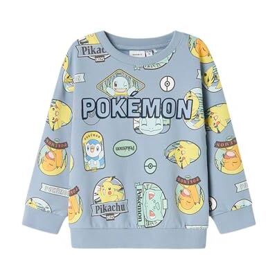 NAME IT Nmmjazy Pokemon Nreg Sudaderas UNB Sky para niños, Dusty Blue, 98 NAME IT Nmmjazy Pokemon Nreg Sudaderas UNB Sky para niños, Dusty Blue, 98