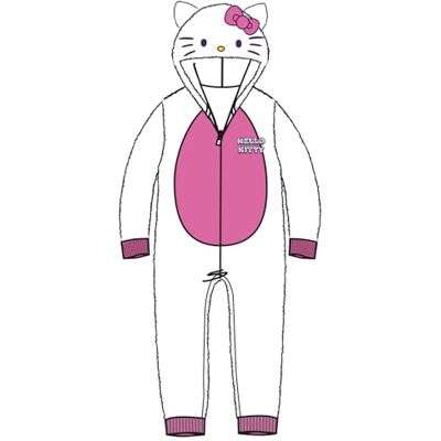 Riethmüller Mono Onesie de Hello Kitty para niños de 4 a 6 años, forro polar oficial con capucha y cremallera, para niños y niñas Riethmüller Mono Onesie de Hello Kitty para niños de 4 a 6 años, forro polar oficial con capucha y cremallera, para niños y niñas
