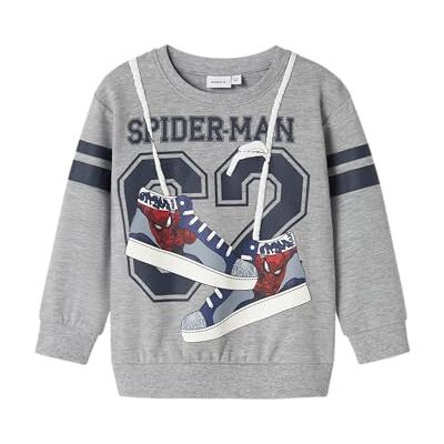 NAME IT Nmmadam Spider Nreg Sweat BRU Mar, Gris, 98 NAME IT Nmmadam Spider Nreg Sweat BRU Mar, Gris, 98