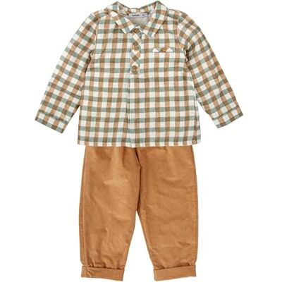 BABIDU Conjunto Niño Dos Piezas de Algodón, Diseño Suave y Transpirable, Ideal para Recién Nacido, Uso Diario BABIDU Conjunto Niño Dos Piezas de Algodón, Diseño Suave y Transpirable, Ideal para Recién Nacido, Uso Diario