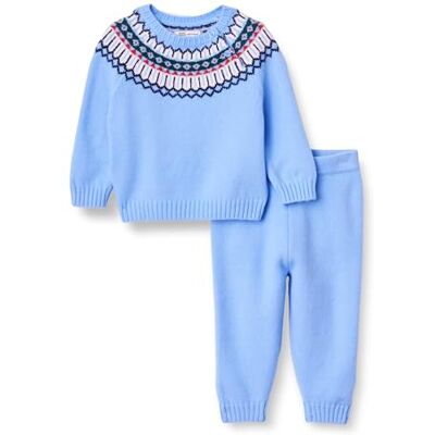 Amazon Essentials x Sofia Grainge Conjunto de Jerséis Niño, Azul Aciano Patrón Fair Isle, 2 años Amazon Essentials x Sofia Grainge Conjunto de Jerséis Niño, Azul Aciano Patrón Fair Isle, 2 años