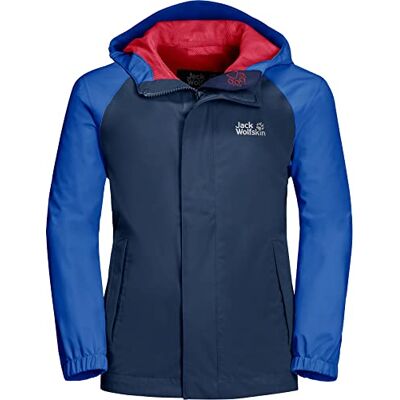 Jack Wolfskin Tucan Jacket Kids Chaqueta impermeable para niños, transpirable, unisex, azul oscuro, 152 cm Jack Wolfskin Tucan Jacket Kids Chaqueta impermeable para niños, transpirable, unisex, azul oscuro, 152 cm