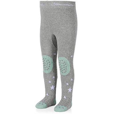 Sterntaler Leotardos para bebé Stanley, Suela ABS, Talla: 74, Color: Plateado Sterntaler Leotardos para bebé Stanley, Suela ABS, Talla: 74, Color: Plateado