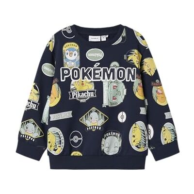 NAME IT Nmmjazy Pokemon Nreg Sudaderas UNB Sky para niños, Azul Marino, 104 NAME IT Nmmjazy Pokemon Nreg Sudaderas UNB Sky para niños, Azul Marino, 104