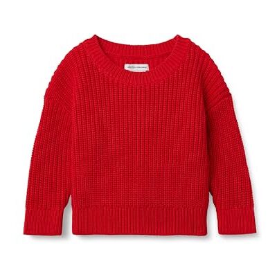 Amazon Essentials x Sofia Grainge Jersey Niño, Rojo, 2 años Amazon Essentials x Sofia Grainge Jersey Niño, Rojo, 2 años