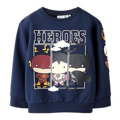 NAME IT Nmmosmus Batman Nreg Sweat BRU Wab, Azul Marino, 110 NAME IT Nmmosmus Batman Nreg Sweat BRU Wab, Azul Marino, 110