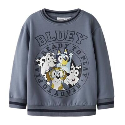 NAME IT Nmmnimbu Bluey Nreg Sweat BRU Sky, Piedra, 116 para Niños NAME IT Nmmnimbu Bluey Nreg Sweat BRU Sky, Piedra, 116 para Niños