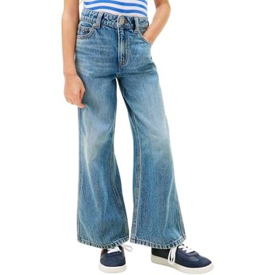 Tommy Hilfiger Vaqueros Chicas Mabel Wide Leg Cintura Alta, Azul (Mediumused), 4 Años Tommy Hilfiger Vaqueros Chicas Mabel Wide Leg Cintura Alta, Azul (Mediumused), 4 Años