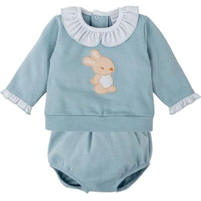 BABIDU Conjunto Bebé Niña Dos Piezas de Algodón, Diseño Suave y Transpirable, Ideal para Recién Nacido, Uso Diario BABIDU Conjunto Bebé Niña Dos Piezas de Algodón, Diseño Suave y Transpirable, Ideal para Recién Nacido, Uso Diario