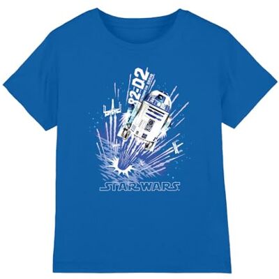 Star Wars Blast Off R2D2 Camiseta Unisex para niños, Color Azul Real, 12-13 años, Azul Cobalto, 12-13 años Star Wars Blast Off R2D2 Camiseta Unisex para niños, Color Azul Real, 12-13 años, Azul Cobalto, 12-13 años