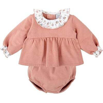 BABIDU Conjunto Bebé Niña Dos Piezas de Algodón, Diseño Suave y Transpirable, Ideal para Recién Nacido, Uso Diario BABIDU Conjunto Bebé Niña Dos Piezas de Algodón, Diseño Suave y Transpirable, Ideal para Recién Nacido, Uso Diario