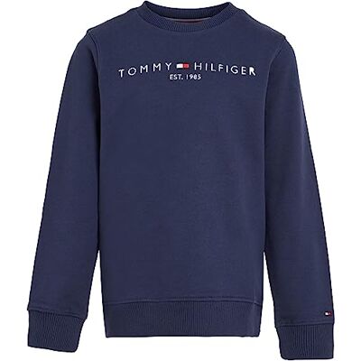 Tommy Hilfiger Sudadera Infantil Unisex Essential Sweatshirt sin Capucha, Azul (Twilight Navy), 9 Meses Tommy Hilfiger Sudadera Infantil Unisex Essential Sweatshirt sin Capucha, Azul (Twilight Navy), 9 Meses