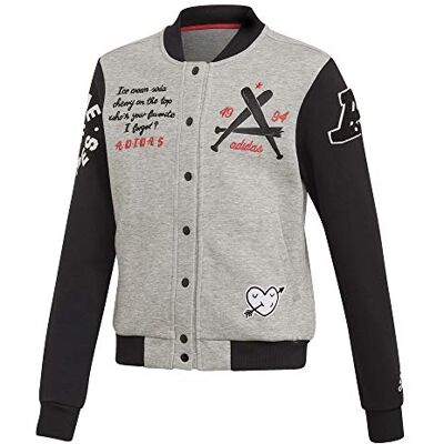 Adidas Jg A Col Bomber Sudadera, Niñas, Brgrin/Negro, 128 (7/8 años) Adidas Jg A Col Bomber Sudadera, Niñas, Brgrin/Negro, 128 (7/8 años)