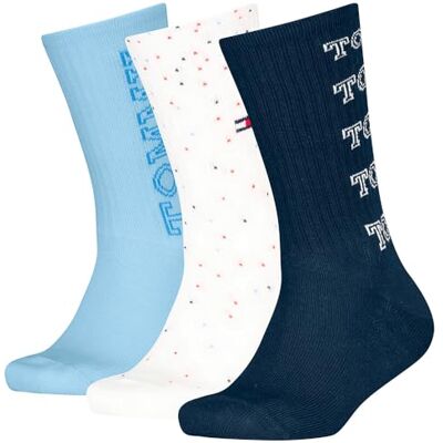 Tommy Hilfiger Calcetines unisex multicolor para niños, Tommy original., 31-34 Tommy Hilfiger Calcetines unisex multicolor para niños, Tommy original., 31-34