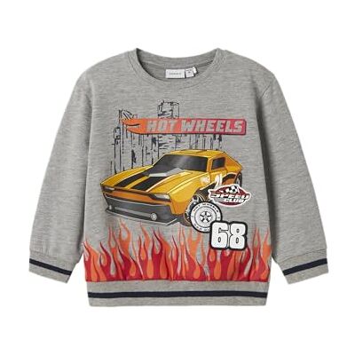 NAME IT Nmmjaki Hotwheels Nreg Sweat UNB Sky, Gris, 110 NAME IT Nmmjaki Hotwheels Nreg Sweat UNB Sky, Gris, 110