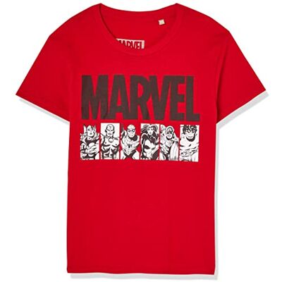 Marvel Camiseta, Rojo, 8 Años para Niños Marvel Camiseta, Rojo, 8 Años para Niños