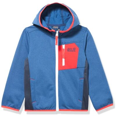 Jack Wolfskin Active Jacket K Chaqueta de forro polar, color azul oscuro de 8 a 9 años, unisex para niños Jack Wolfskin Active Jacket K Chaqueta de forro polar, color azul oscuro de 8 a 9 años, unisex para niños