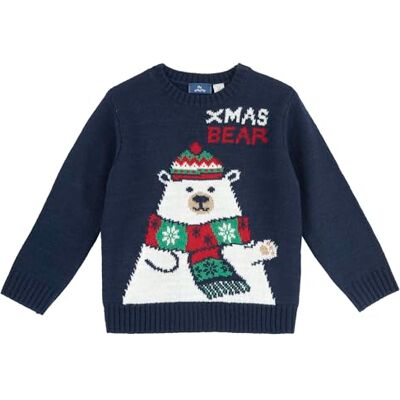 Chicco Jerséis de Punto Navideños, Unisex niños, Azul, 3 años, Diseñado en Italia Chicco Jerséis de Punto Navideños, Unisex niños, Azul, 3 años, Diseñado en Italia