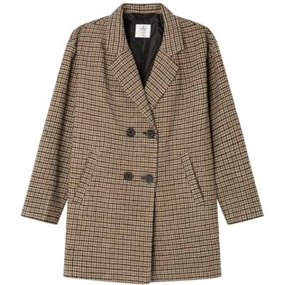 SPRINGFIELD Plaid Wool Coat Capa De Lana, Bronceado, 9-10 años para Niñas SPRINGFIELD Plaid Wool Coat Capa De Lana, Bronceado, 9-10 años para Niñas