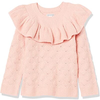 Amazon Essentials Jersey con Volantes de Tacto Suave Niña, Rosa Claro, 2 años Amazon Essentials Jersey con Volantes de Tacto Suave Niña, Rosa Claro, 2 años