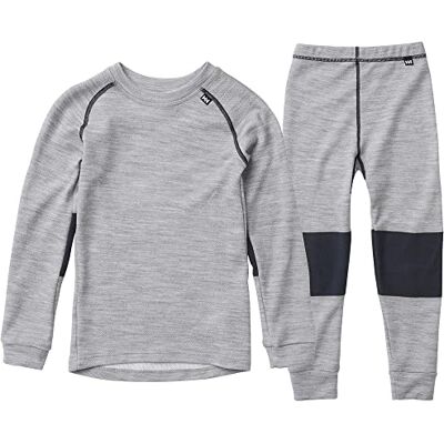 Helly Hansen K HH LIFA Merino Set Kids Unisex Grey Melang Helly Hansen K HH LIFA Merino Set Kids Unisex Grey Melang