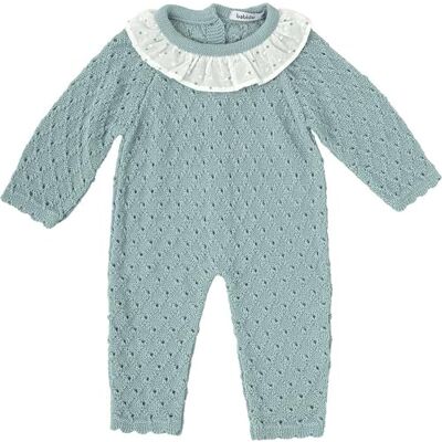 BABIDU Pelele Sin Pie para Bebé de Punto con Diseño Calado y Cuello Volante Blanco, Ropa Bebé de Algodón Suave, Pelele de Manga Larga con Puños Ondulados para Mayor Confort BABIDU Pelele Sin Pie para Bebé de Punto con Diseño Calado y Cuello Volante Blanco, Ropa Bebé de Algodón Suave, Pelele de Manga Larga con Puños Ondulados para Mayor Confort