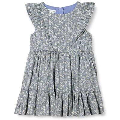 Amazon Essentials Vestido tejido con volantes Niña, Azul Posey Floral, 9 años Amazon Essentials Vestido tejido con volantes Niña, Azul Posey Floral, 9 años