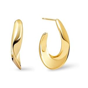 SINGULARU Pendientes Aro Greta. Acero con Acabado en Baño Oro de 8Kt. Estilo Orgánico y Cierre Silicona. Joyas para Mujer SINGULARU Pendientes Aro Greta. Acero con Acabado en Baño Oro de 8Kt. Estilo Orgánico y Cierre Silicona. Joyas para Mujer