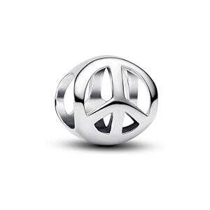 PANDORA Moments Abalorio de plata de ley con símbolo de la paz PANDORA Moments Abalorio de plata de ley con símbolo de la paz