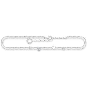 Thomas Sabo -L27V Tobillera para mujer (plata de ley 925, con circonitas cúbicas, 22-27 cm), diseño de corazones y piedras blancas, 22-27 cm, Plata de ley, Circonita cúbica Thomas Sabo -L27V Tobillera para mujer (plata de ley 925, con circonitas cúbicas, 22-27 cm), diseño de corazones y piedras blancas, 22-27 cm, Plata de ley, Circonita cúbica