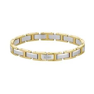 Boss Brazalete de eslabones para hombre Jewelry en acero inoxidable y oro amarillo, Boss Brazalete de eslabones para hombre Jewelry en acero inoxidable y oro amarillo,