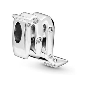 PANDORA Dije con diseño del signo Escorpio en plata de ley con circonitas cúbicas transparentes PANDORA Dije con diseño del signo Escorpio en plata de ley con circonitas cúbicas transparentes