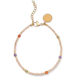 SINGULARU Pulsera Glam. Acero con Acabado en Baño Oro de 8Kt. Detalles en Cristales de Colores. Largo de 9 cm. Joyas para Mujer SINGULARU Pulsera Glam. Acero con Acabado en Baño Oro de 8Kt. Detalles en Cristales de Colores. Largo de 9 cm. Joyas para Mujer