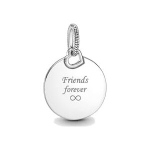 PANDORA Collar Engravable Round Sterling Silver Pendant Marca PANDORA Collar Engravable Round Sterling Silver Pendant Marca