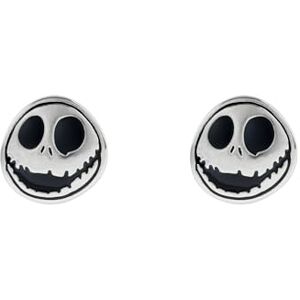 Disney Pendientes de tuerca redondos de Jack Skellington de Pesadilla antes de Navidad, talla única, Latón, No es una piedra preciosa Disney Pendientes de tuerca redondos de Jack Skellington de Pesadilla antes de Navidad, talla única, Latón, No es una piedra preciosa